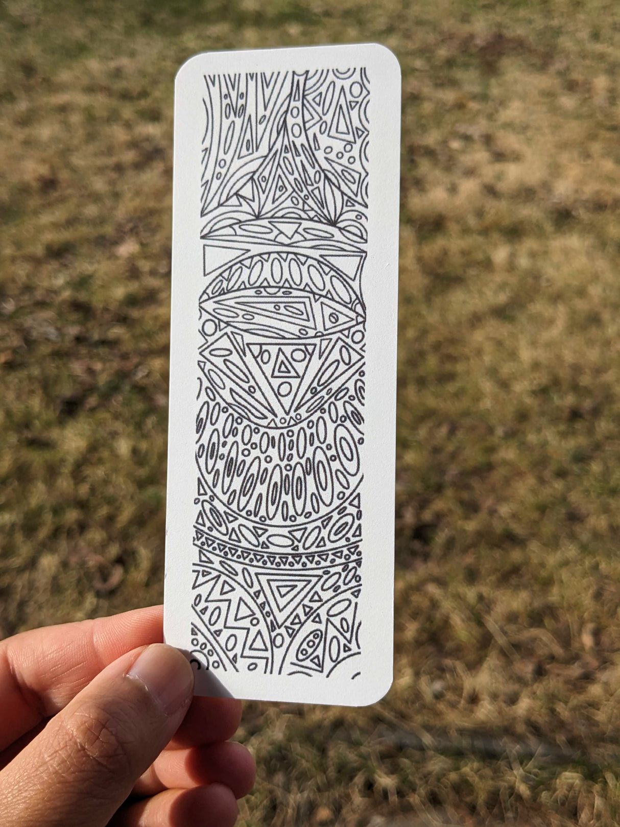 Handmade Colorable Bookmark