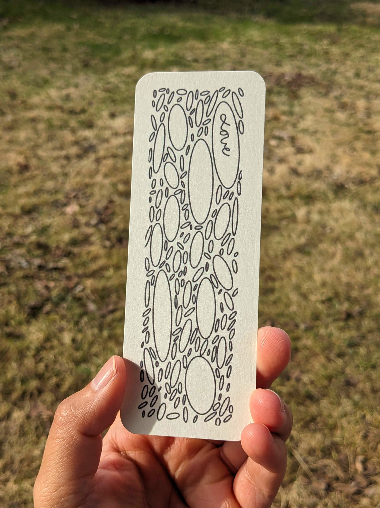 Handmade Colorable Bookmark