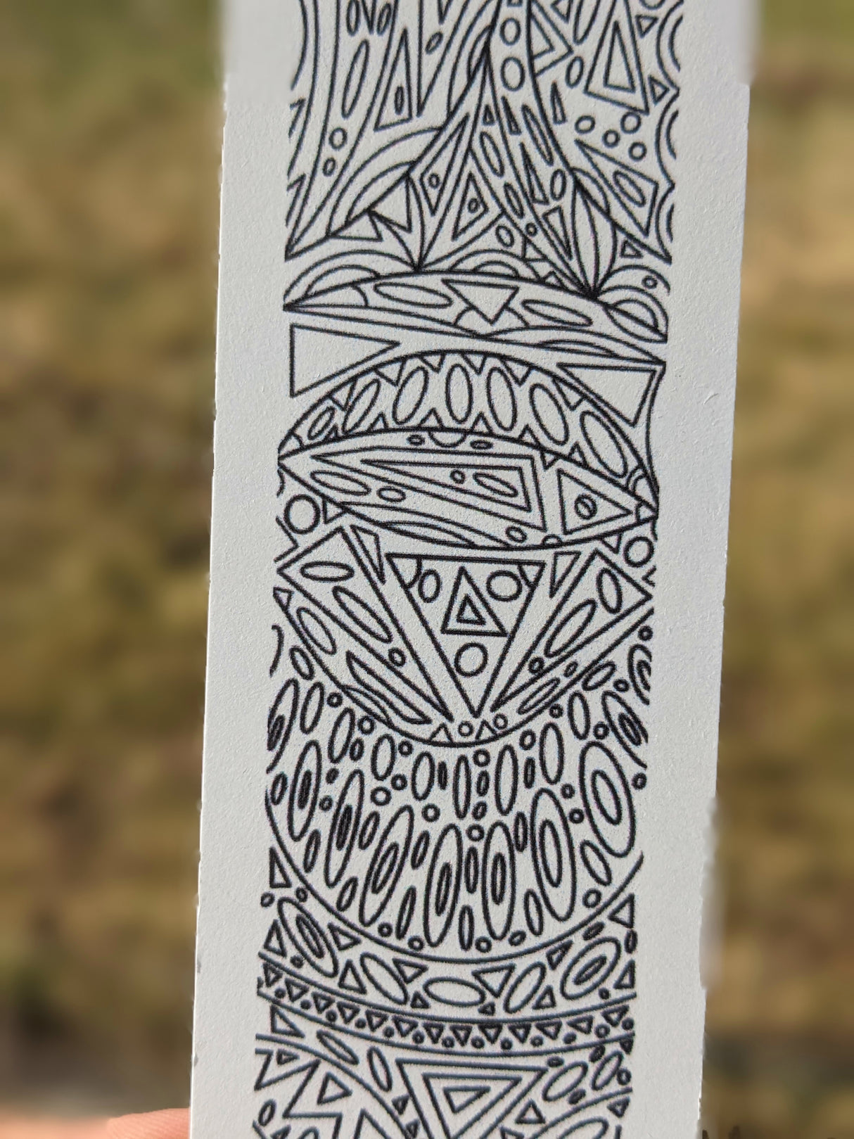 Handmade Colorable Bookmark