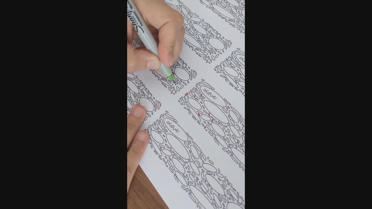 Handmade Colorable Bookmark
